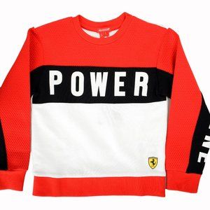 Scuderia Ferrari Kid "Power Long Sleeve Crew Neck Sweater Sweatshirt